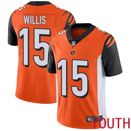 Cincinnati Bengals Limited Orange Youth Damion Willis Alternate Jersey NFL Footballl #15 Vapor Untouchable